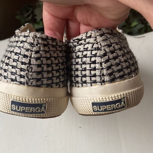 Superga 2750 Unisex Cotu Classic Lace-Up Black/White Sneakers Women’s 9 - Picture 4 of 12